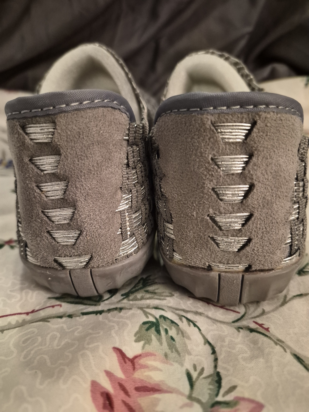 Bernie Mev New York Metallic Woven Comfort Flats Silver Gray Shoes EU 38 NWOT - Picture 5 of 7